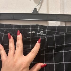 Old navy black striped plaid pants